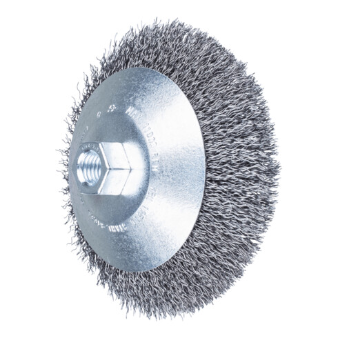 PFERD TOOLS Kegelbürste ungezopft KBU Ø 125x10mm M14 Stahl-Draht-Ø 0,35 mm Winkelschleifer