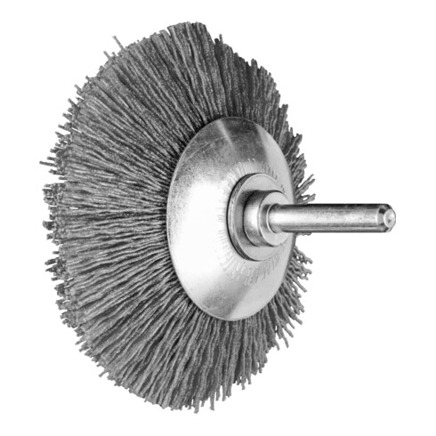 PFERD TOOLS Kegelbürste ungezopft KBU Ø 80x10mm Schaft-Ø 6 mm Keramik-Filament-Ø 0,55 mm Korn 120