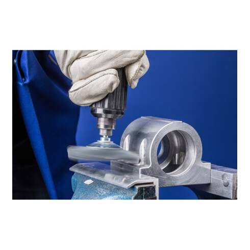 PFERD TOOLS Kegelbürste ungezopft KBU Ø 80x10mm Schaft-Ø 6 mm Keramik-Filament-Ø 0,55 mm Korn 120