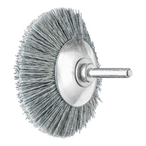 PFERD TOOLS Kegelbürste ungezopft KBU Ø 80x10mm Schaft-Ø 6 mm SiC-Filament-Ø 0,55 mm Korn 120