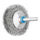 PFERD TOOLS Kegelbürste ungezopft KBU Ø50x10mm Schaft-Ø6 mm Edelstahl-Draht-Ø0,20-1