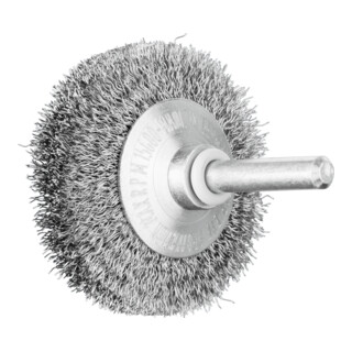 PFERD TOOLS Kegelbürste ungezopft KBU Ø50x10mm Schaft-Ø6 mm Stahl-Draht-Ø0,20