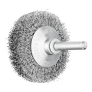 PFERD TOOLS Kegelbürste ungezopft KBU Ø50x10mm Schaft-Ø6 mm Stahl-Draht-Ø0,20