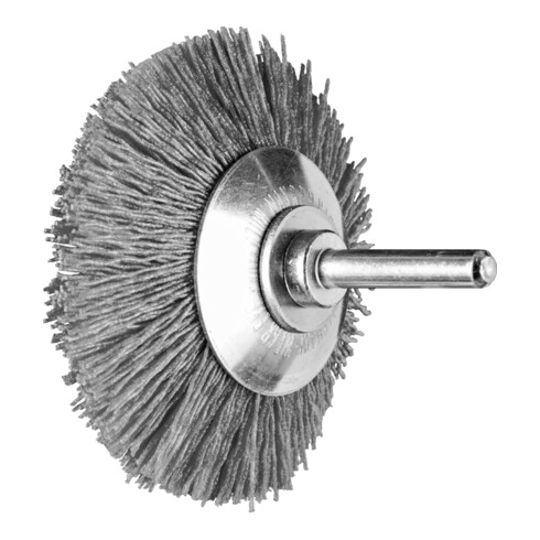 PFERD TOOLS Kegelbürste ungezopft KBU Ø70x10mm Schaft-Ø6 mm Keramik-Filament-Ø 0,55 mm Korn 120