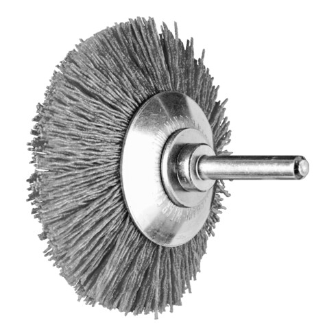 PFERD TOOLS Kegelbürste ungezopft KBU Ø70x10mm Schaft-Ø6 mm Keramik-Filament-Ø 0,55 mm Korn 120