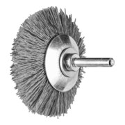 PFERD TOOLS Kegelbürste ungezopft KBU Ø70x10mm Schaft-Ø6 mm Keramik-Filament-Ø 0,55 mm Korn 120