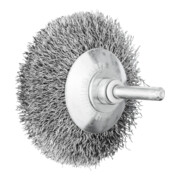 PFERD TOOLS Kegelbürste ungezopft KBU Ø70x10mm Schaft-Ø6 mm Stahl-Draht-Ø0,30