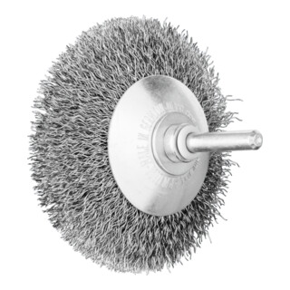 PFERD TOOLS Kegelbürste ungezopft KBU Ø80x10mm Schaft-Ø6 mm Stahl-Draht-Ø0,30