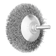 PFERD TOOLS Kegelbürste ungezopft KBU Ø80x10mm Schaft-Ø6 mm Stahl-Draht-Ø0,30