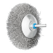 PFERD TOOLS Kegelbürste ungezopft KBU Ø95x10mm Schaft-Ø6 mm Edelstahl-Draht-Ø0,30