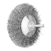 PFERD TOOLS Kegelbürste ungezopft KBU Ø95x10mm Schaft-Ø6 mm Stahl-Draht-Ø0,30