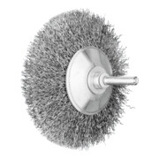 PFERD TOOLS Kegelbürste ungezopft KBU Ø95x10mm Schaft-Ø6 mm Stahl-Draht-Ø0,30