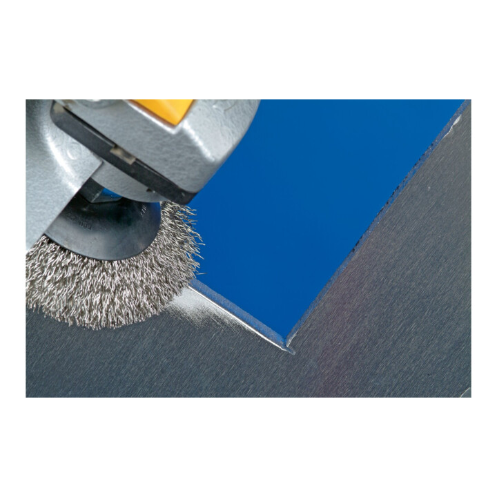 PFERD TOOLS Kegelbürste ungezopft KBU Ø 115x10mm M14 Edelstahl-Draht-Ø 0,35 mm Winkelschleifer