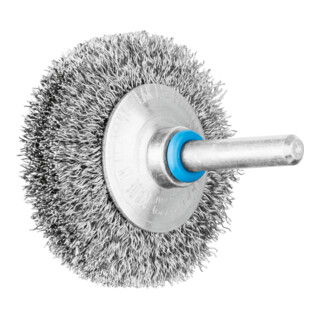 PFERD TOOLS Kegelbürste ungezopft KBU Ø50x10mm Schaft-Ø6 mm Edelstahl-Draht-Ø0,20