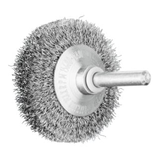 PFERD TOOLS Kegelbürste ungezopft KBU Ø50x10mm Schaft-Ø6 mm Stahl-Draht-Ø0,20