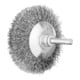 PFERD TOOLS Kegelbürste ungezopft KBU Ø70x10mm Schaft-Ø6 mm Stahl-Draht-Ø0,30