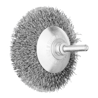 PFERD TOOLS Kegelbürste ungezopft KBU Ø80x10mm Schaft-Ø6 mm Stahl-Draht-Ø0,30