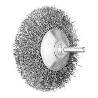 PFERD TOOLS Kegelbürste ungezopft KBU Ø95x10mm Schaft-Ø6 mm Stahl-Draht-Ø0,30