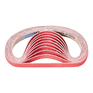 PFERD TOOLS Keramikkorn Schleifband BA 10x330mm CO-COOL80 für Edelstahl-Schliff mit Bandschleifer (100)