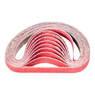 PFERD TOOLS Keramikkorn Schleifband BA 12x305 mm CO-COOL60 für Edelstahl-Schliff mit Bandschleifer (100)