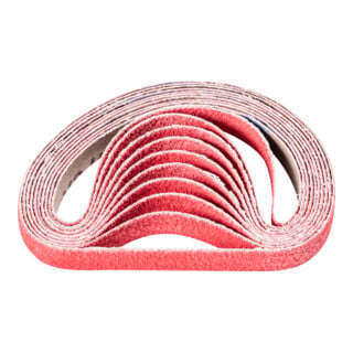 PFERD TOOLS Keramikkorn Schleifband BA 12x305 mm CO-COOL60 für Edelstahl-Schliff mit Bandschleifer (100)