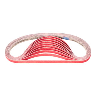 PFERD TOOLS Keramikkorn Schleifband BA 12x610mm CO-COOL60 für Edelstahl-Schliff mit Bandschleifer (100)