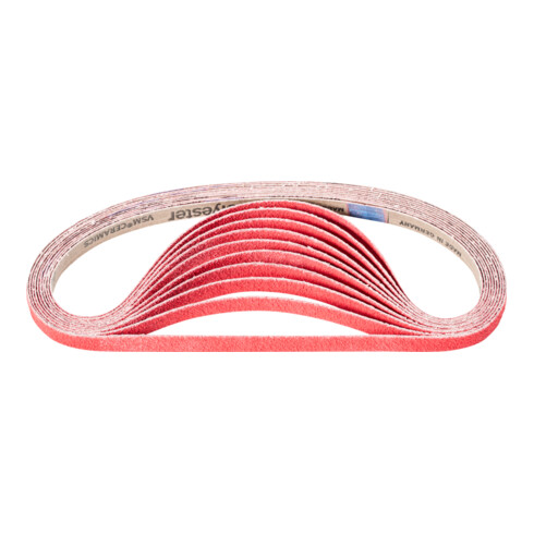PFERD TOOLS Keramikkorn Schleifband BA 12x610mm CO-COOL60 für Edelstahl-Schliff mit Bandschleifer (100)