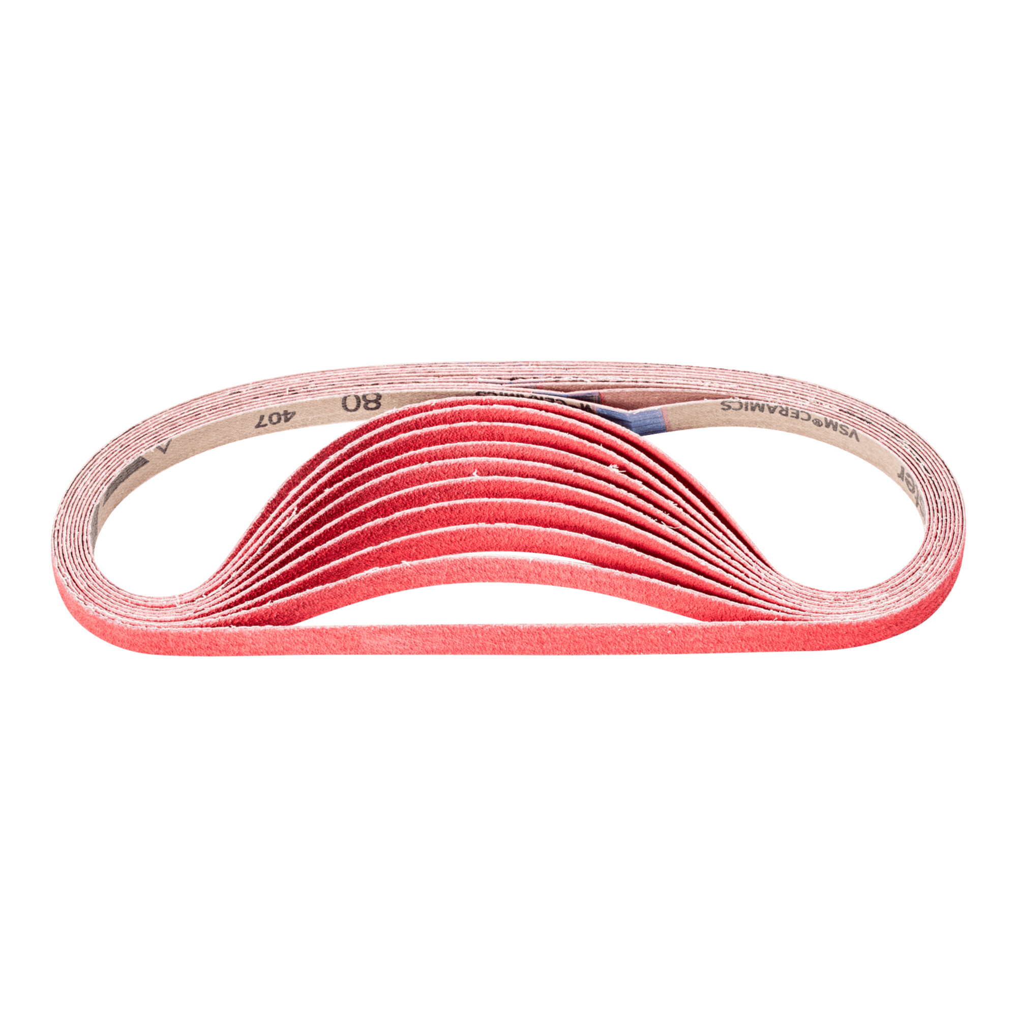 PFERD TOOLS Keramikkorn Schleifband BA 12x610mm CO-COOL80 für Edelstahl-Schliff mit Bandschleifer (100)