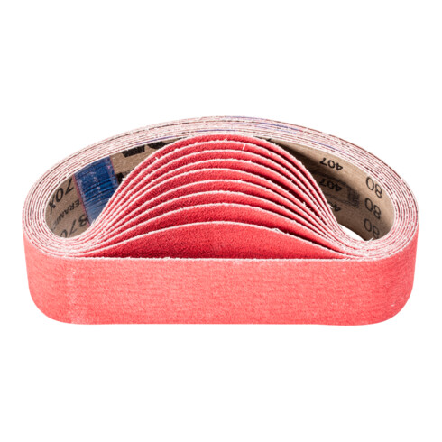 PFERD TOOLS Keramikkorn Schleifband BA 50x450mm CO-COOL80 für Edelstahl-Schliff mit Rohrbandschleifer
