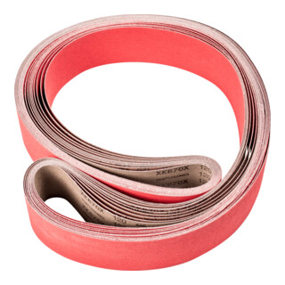 PFERD TOOLS Keramikkorn Schleifband BA 75x2500mm CO-COOL120 für Edelstahl-Schliff mit Bandschleifer