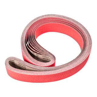 PFERD TOOLS Keramikkorn Schleifband BA 75x2500mm CO-COOL40 für Edelstahl-Schliff mit Bandschleifer
