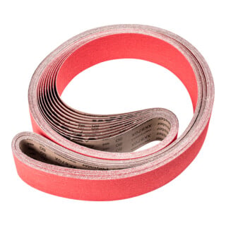 PFERD TOOLS Keramikkorn Schleifband BA 75x2500mm CO-COOL80 für Edelstahl-Schliff mit Bandschleifer