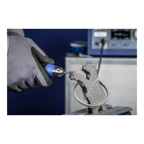 PFERD TOOLS Korund Fächerschleifer F Ø 10x10mm Schaft-Ø 3 mm A150 für Feinschliff und Finish