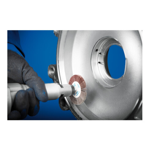 PFERD TOOLS Korund Fächerschleifer F Ø 50x5 mm Schaft-Ø 6 mm A80 für Feinschliff und Finish