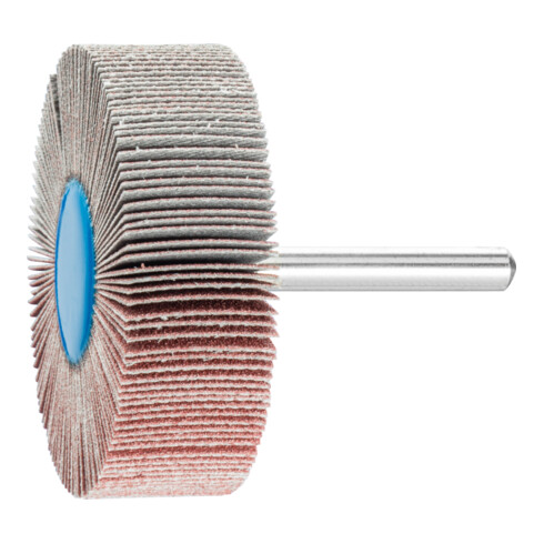 PFERD TOOLS Korund Fächerschleifer F Ø 60x20mm Schaft-Ø 6 mm A120 für Feinschliff und Finish