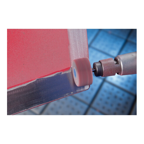 PFERD TOOLS Korund Fächerschleifer F Ø 60x20mm Schaft-Ø 6 mm A120 für Feinschliff und Finish