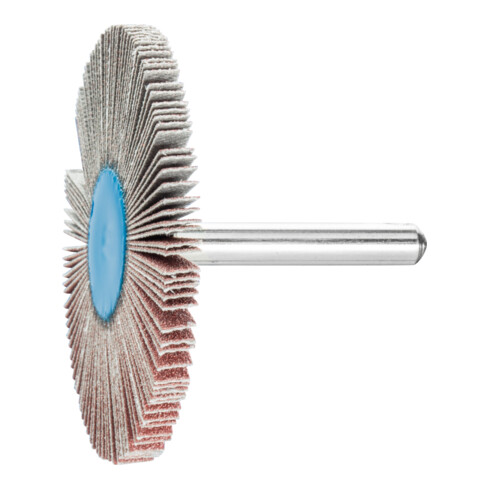 PFERD TOOLS Korund Fächerschleifer F Ø 60x5 mm Schaft-Ø 6 mm A120 für Feinschliff und Finish