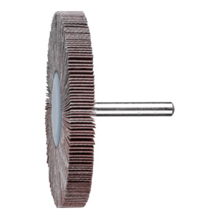 PFERD TOOLS Korund Fächerschleifer F Ø 80x10mm Schaft-Ø 6 mm A240 für Feinschliff und Finish