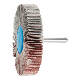 PFERD TOOLS Korund Fächerschleifer F Ø 80x15 mm Schaft-Ø 6 mm A80 für Feinschliff und Finish