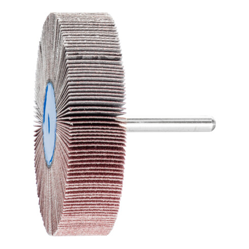 PFERD TOOLS Korund Fächerschleifer F Ø 80x20mm Schaft-Ø 6 mm A150 für Feinschliff und Finish