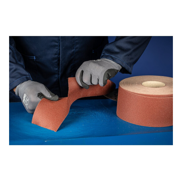 PFERD TOOLS Korund Schleifbandrolle Gewebe SBR Breite 100mmxLänge 50m A150 für universelle Anwendung