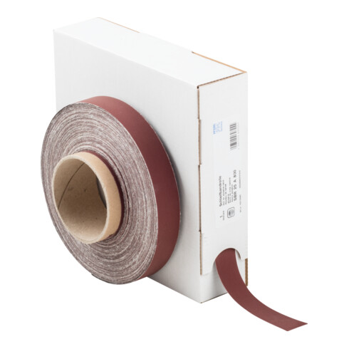 PFERD TOOLS Korund Schleifbandrolle Gewebe SBR Breite 25 mmxLänge 50m A800 für universelle Anwendung