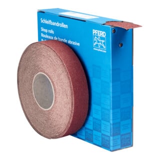 PFERD TOOLS Korund Schleifbandrolle Gewebe SBR Breite 38 mmxLänge 25m A40 für universelle Anwendung