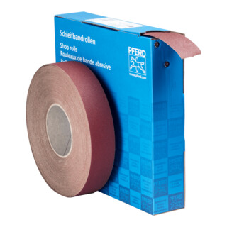 PFERD TOOLS Korund Schleifbandrolle Gewebe SBR Breite 40mmxLänge 50m A120 für universelle Anwendung