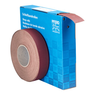 PFERD TOOLS Korund Schleifbandrolle Gewebe SBR Breite 40mmxLänge 50m A150 für universelle Anwendung