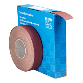 PFERD TOOLS Korund Schleifbandrolle Gewebe SBR Breite 40mmxLänge 50m A150 für universelle Anwendung