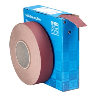 PFERD TOOLS Korund Schleifbandrolle Gewebe SBR Breite 40mmxLänge 50m A240 für universelle Anwendung
