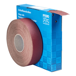PFERD TOOLS Korund Schleifbandrolle Gewebe SBR Breite 50mmxLänge 50m A100 für universelle Anwendung