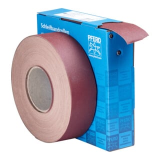 PFERD TOOLS Korund Schleifbandrolle Gewebe SBR Breite 50mmxLänge 50m A180 für universelle Anwendung