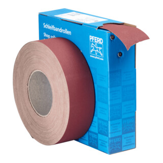 PFERD TOOLS Korund Schleifbandrolle Gewebe SBR Breite 50mmxLänge 50m A320 für universelle Anwendung